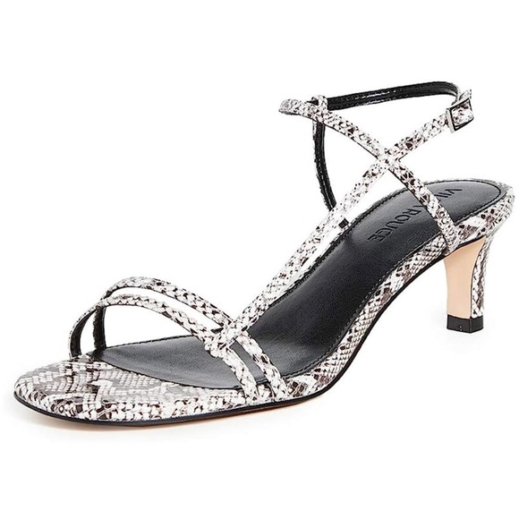VILLA ROUGE • Snakeskin Desi Sandals Slingback Shoes Includes Box - Picture 1 of 5
